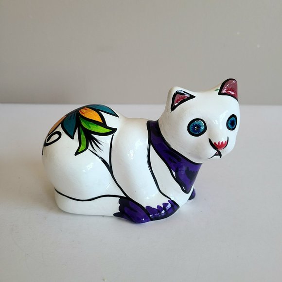 Hand painted ceramic cat. - Picture 3 of 7